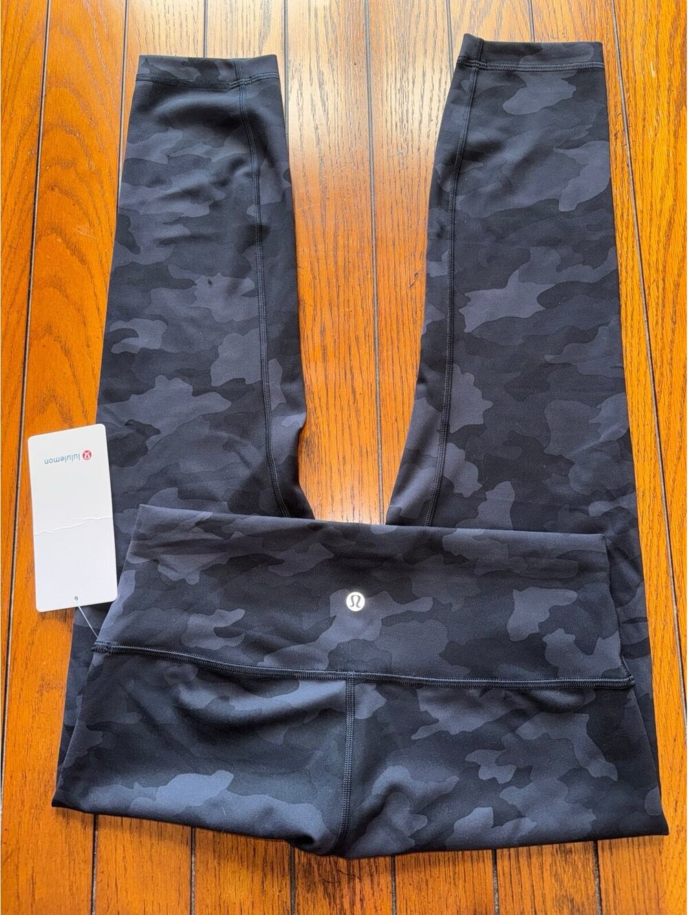 Lululemon Wunder Train High Rise 25” Heritage Camo Deep Coal Black Size 10 NWT